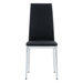 Modern Style Dining Chairs Set of 6 in Black, Essential for Minimalist Homes.Meeting Family Dining Needs,PU Material Seat,Silver Metal Legs,Blending into Various Home Environments.W1151107275 - DTYStore