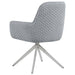 Light Grey and Chrome Flare Arm Side Chair - DTYStore