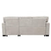 Stylish and Functional Light Chaise Lounge Sectional with Storage Rack Pull-out Bed Drop Down Table and USB Charger Light Gray - DTYStore