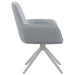 Light Grey and Chrome Flare Arm Side Chair - DTYStore