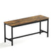 Dining Table Set, Bar Table with 2 Dining Benches, Kitchen Table Counter with Chairs, Industrial for Kitchen Breakfast Table, Living Room, Party Room, Rustic Brown and Black,43.3″L x23.6″W x 29.9″H - DTYStore