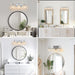 Brushed Nickel Finish Vintage Crystal Vanity Light - Elegant 3-Light Bathroom Mirror Fixture with Clear Glass Shades - DTYStore