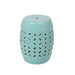 11' x 17' Glazed Ceramic Drum Stool - Indoor/Outdoor Side Table - Accent Garden Stool - DTYStore