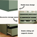 Green Large 6 drawers chest of drawer dressers table - DTYStore