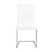 Palton White Synthetic Leather & Chrome Finish Side Chair (Set of 2) - DTYStore