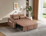 1 versatile foldable sofa bed in 3 lengths, modern sofa sofa sofa suede pull-out bed, adjustable back and with USB port and ashtray and swivel phone stand - DTYStore