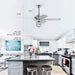 52" Dual Wood 5-Blade Crystal Ceiling Fan with Remote - DTYStore