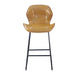 Set of 2, Leather Bar Chair with High-Density Sponge, PU Chair Counter Height Pub Kitchen Stools for Dining room,homes,bars, kitchens,Brown - DTYStore