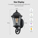 Outdoor Waterproof Glass Retro Wall Lamp Supports multiple types of light bulbs (2 pack) with light sense