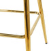 Shell shape green velvet bar chair, gold-plated metal chair legs, suitable for coffee shop, bar, restaurant (set of 2) - DTYStore