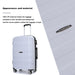Hardshell Suitcase Spinner Wheels PP Luggage Sets Lightweight Durable Suitcase with TSA Lock,3-Piece Set (20/24/28) ,Silver - DTYStore