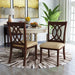 Classic Transitional Dining Chairs Brown Cherry Solid wood Padded Fabric Seat Set of 2 Side Chairs Dining Room Furniture Beautifully-crafted chairs - DTYStore