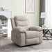 Power Recliner Chair with Adjustable Massage Function, Velvet Electric Power Chair for Elderly with One Side Pockets, Recliner Chair with Heating System for Living Room,Beige - DTYStore