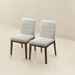 Ines White Boucle Dining Chair (Set Of 2) - DTYStore