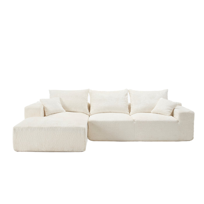 UNITED WE WIN Stylish fabric, excellent touch, L-shaped design, intimate comfort, large seated depth, free stretch, random combination, flexible, full compression, no installation of the sofa