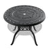 (Cushions In Random Colors)3-Piece Set Of Cast Aluminum Patio Furniture With Cushions - DTYStore