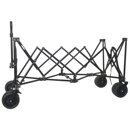 51-inch Extended Heavy-Duty Foldable Utility Wagon - 480lbs Capacity, Patented Ultra-Stable Frame, 1:6 Space-Saving Fold & 7' All-Terrain Wheels, No Assembly Needed, Black- Gray - Image 25