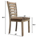 Set of 2 Dining Chairs Modern Farmhouse Rustic Look Distressed Design Ladderback Solid Wood - DTYStore