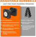 Square Dumbbell 9 in 1 Free Adjustable Dumbbells Set Two 80LBS square Dumbbells 9 in 1 Free Weights for Multi weight Options Quick-Lock Adjustable Dumbbell set - DTYStore