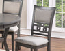 Dining Room Furniture Grey Finish Set of 2 Side Chairs Cushion Seats Unique Back Kitchen Breakfast Chairs - DTYStore