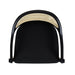 Americana Mid-Century Modern 26' Cane Back Counter Stool, Jet Black Woven - DTYStore