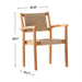Mauricio Honey Wood Dining Chair - Set of 2 - DTYStore