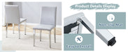 Four Light Gray PU dining chairs, simple and versatile, comfortable and accompanied. Exquisite and versatile dining chairs unlock a comfortable new experience.(Set of 4) - DTYStore