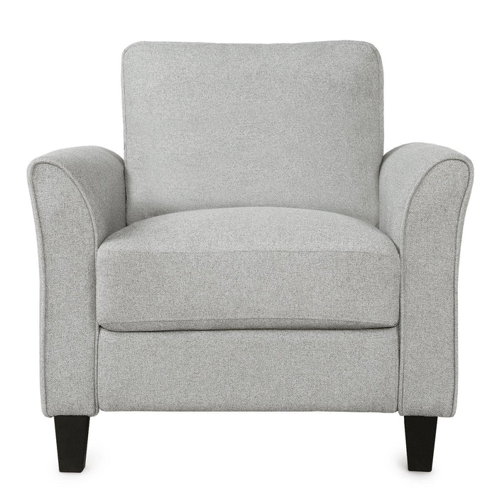 Living Room Furniture Armrest Single Sofa (Light Gray) - DTYStore
