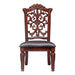 Brown and Cherry Side Chair with Nailhead Trim (Set of 2) - DTYStore