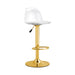 Modern minimalist bar chairs and bar stools. Can rotate 360 ° and adjust lifting. PET backrest and PU seats. Set of 2. Suitable for bars, restaurants, and front desk cashiers. - DTYStore