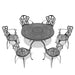 (Cushions In Random Colors)7-Piece Set Of Cast Aluminum Patio Furniture With Cushions(=OLD ITEM CODE W1710S00096) - DTYStore