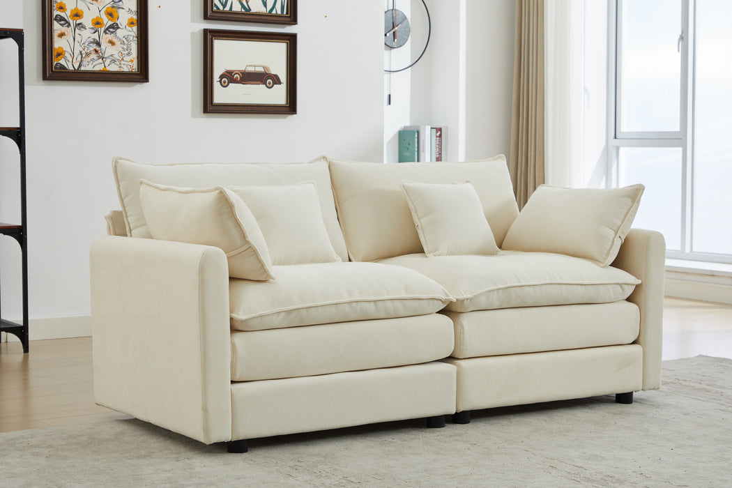 Modular Sectional Sofa, 2-Seater Sofa, Modern L-Shaped Sofa for Living Room Bedroom Apartment