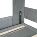 Queen Size Murphy Bed Wall Bed with Sofa,Gray - DTYStore