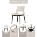Modern minimalist white PU leather Dining Chairs Set of 2, comfortable backrest design, metal leg support, suitable for restaurants, kitchens, and offices. - DTYStore