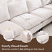 Modular Sectional Sofa, L Shaped Couch Set for Living Room, 4-Seater Comfy Cloud Couches with Movable Ottoman Beige - DTYStore