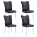Modern minimalist dining chairs, black PU leather curved backrest and seat cushions,electroplated metal chair legs, suitable for restaurants, bedrooms, and living rooms. A set of 4 chairs.W1512P245567 - DTYStore