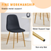 Luxury Simple Chair - Set of 4 BLACK Linen-Cotton Material High Resilience Dining Chair with Metal Golden Leg.Integral metal leg architecture,Suitable for various interior decoration styles. - DTYStore
