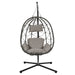 Egg Chair with Stand Indoor Outdoor Swing Chair Patio Wicker Hanging Egg Chair Hanging Basket Chair with Stand for Bedroom Living Room Balcony - DTYStore