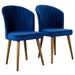 Parsons Dining Chair Set of 2 - Navy Blue Velvet - DTYStore