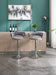 Set of 2 Bar Stools,with Chrome Footrest and Base Swivel Height Adjustable Mechanical Lifting Velvet + Chrome Leg Simple Bar Stool-GREY - DTYStore