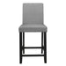 Counter Height Chairs Set of 2 Black Finish Upholstered Gray Padded Seat Back Transitional Dining Kitchen Wooden Furniture - DTYStore