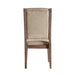 Set of 2 Beige Upholstered Side Chairs in Rustic Natural Tone - DTYStore