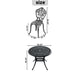 5-Piece Set Of All-Weather Cast Aluminum Dining Furniture Set With Black Frame - DTYStore