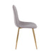 Pebble Contemporary Chair in Gold Steel and Light Grey Fabric by LumiSource - Set of 2 - DTYStore