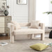 COOLMORE Modern Chenille Loveseat Sofa , Comfy Upholstered 2-Seater Sofa, Small Loveseat Accent Couch for Living Bedroom Leisure Areas (Beige)