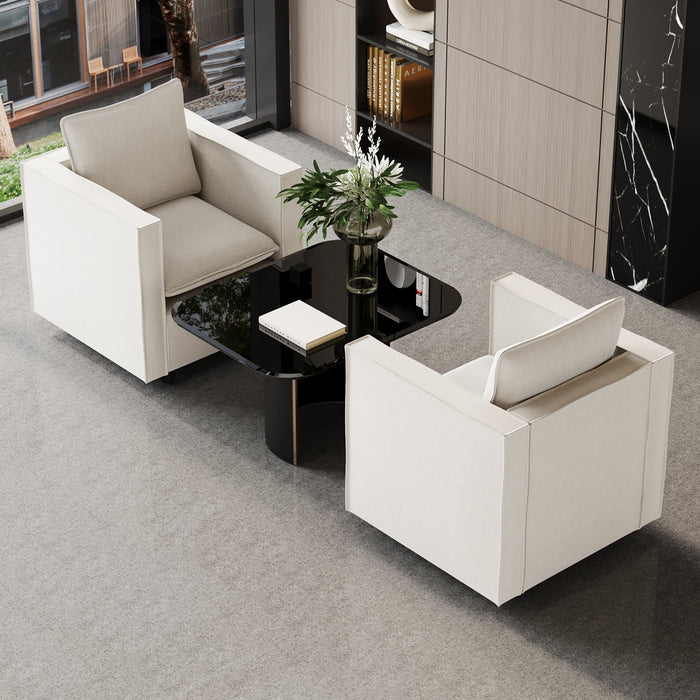Decorative chairs, comfortable single sofa chairs in beige, soft and breathable seat cushions, soft cushioned armchairs, modern and comfortable sofa chairs in bedrooms/corners/reading rooms