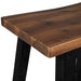 Farmhouse Rustic 2-piece Counter Height Wood Kitchen Dining Stools for Small Places, Walnut+Black - DTYStore