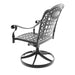 Cast Aluminum Patio Swivel Chair 2PCS With Black Frame and Cushions In Random Colors - DTYStore