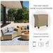 [VIDEO provided] U_Style 6 - Person Fan-shaped Rattan Suit Combination with Cushions and Table,Suitable for Garden - DTYStore