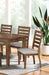 Transitional Set of 2pc Side Chairs Walnut Light Gray Ladder Back Chairs Solid wood 100% Polyester Fabric Upholstered Padded Seat Dining Room Furniture - DTYStore